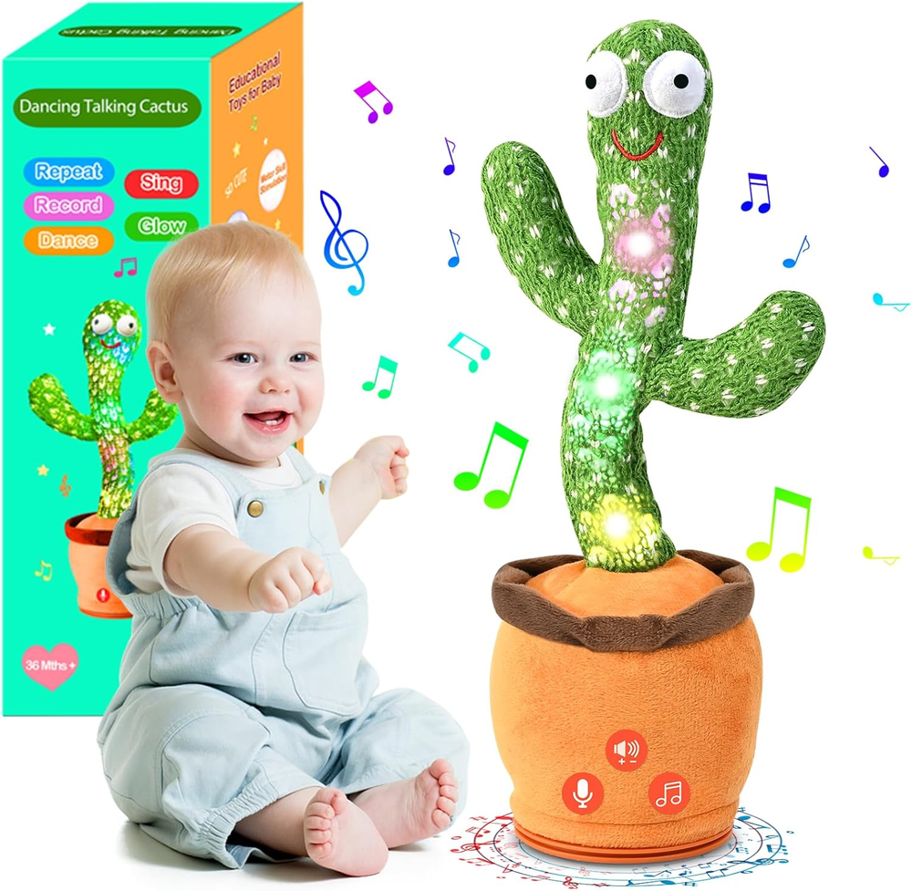 Interactive Dancing Cactus Toy for Kids Mimics & Sings Fun Toddler Gift