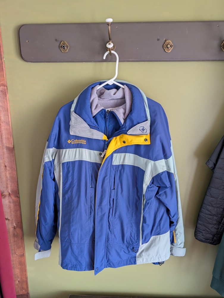 Columbia Men's Boulder Ridge 3-in-1 Waterproof Jacket Medium Blue