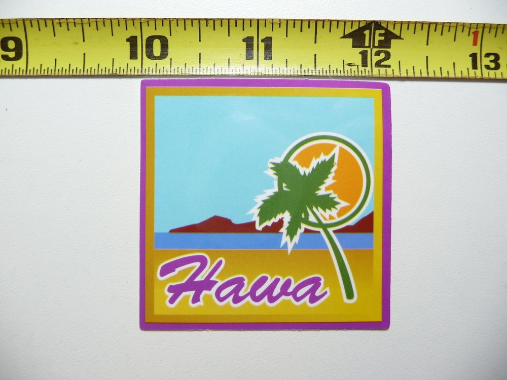 Beach Ocean Palm Tree Sun Sticker Decal for Travel Vacation Holiday