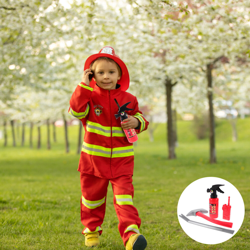 Firefighter Performance Set Firefighting 4-piece Plastic Child Accessories