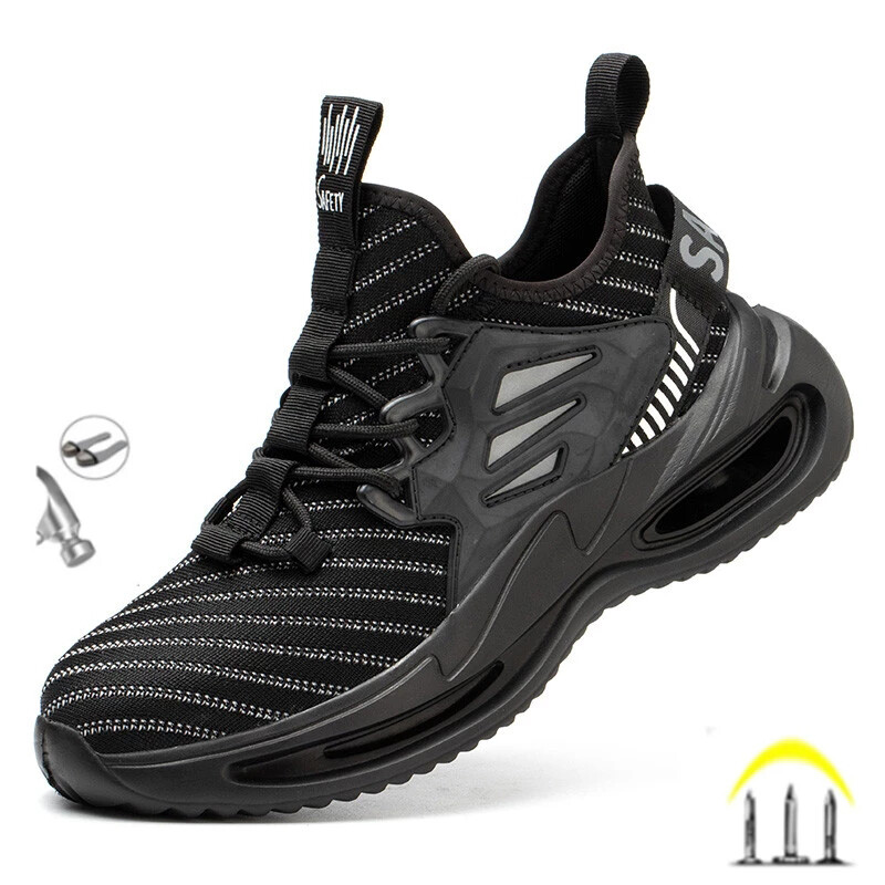 Steel Toe Safety Boots for Men - Anti-Piercing Industrial Work Shoes with Foot Protection