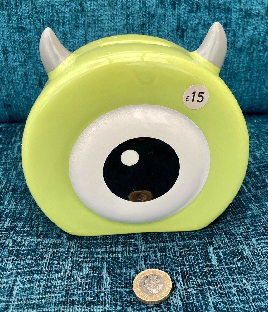 Official Monsters Inc 'Mike' Ceramic Money Bank - Brand New With Tags
