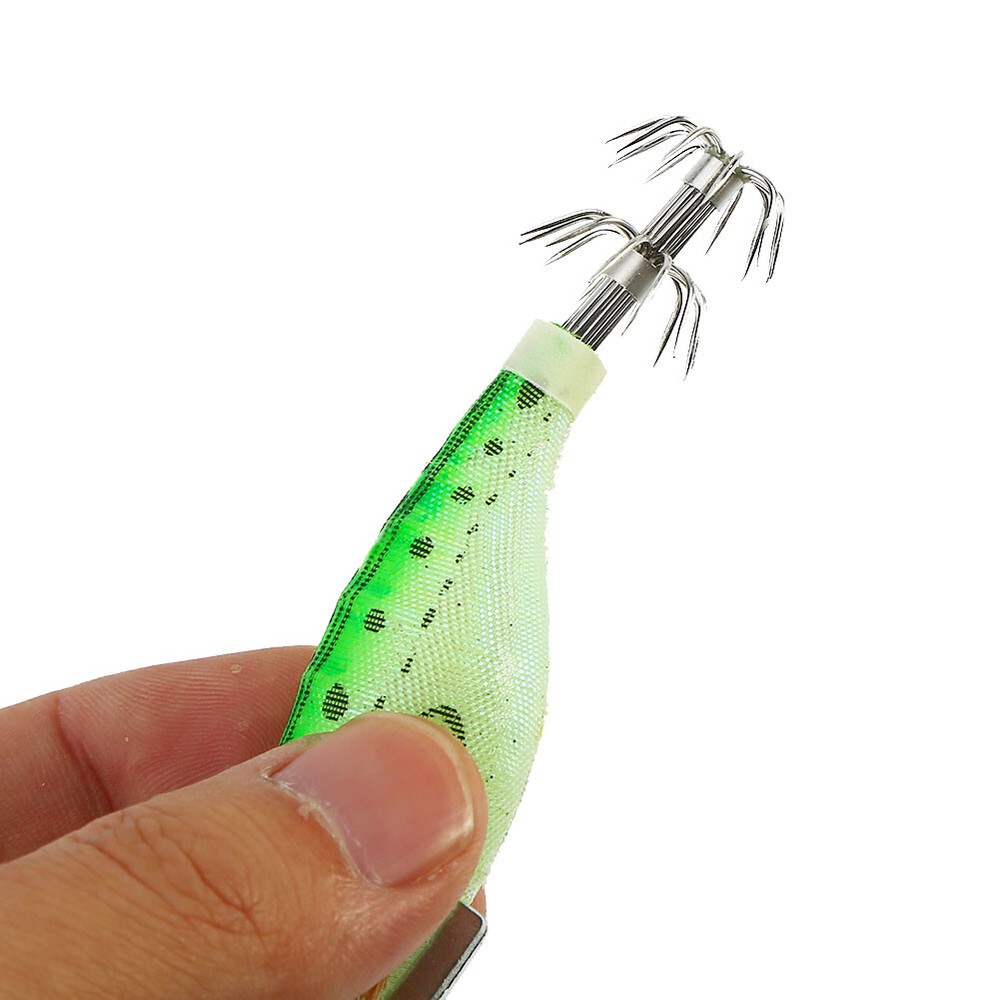 Glow-in-the-Dark Lifelike Squid Jig Fishing Bait Luminous Hook FS