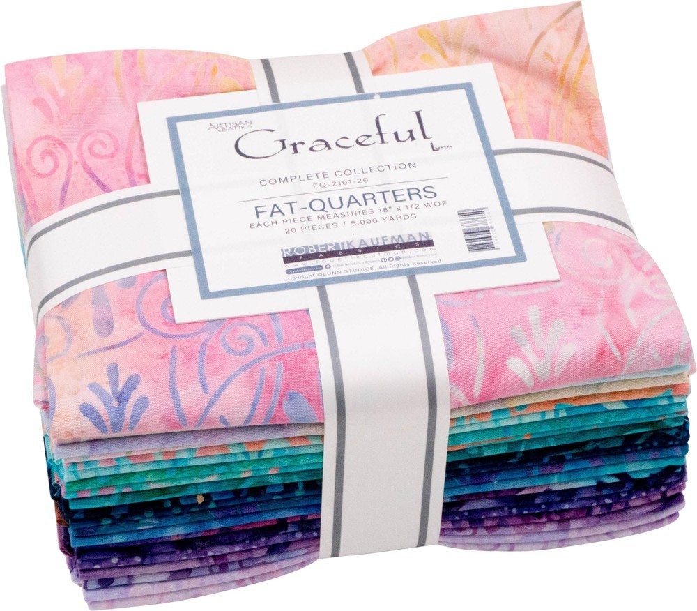 Lunn Studios Artisan Batiks Graceful 20 Fat Quarters Fabrics FQ-2101-20