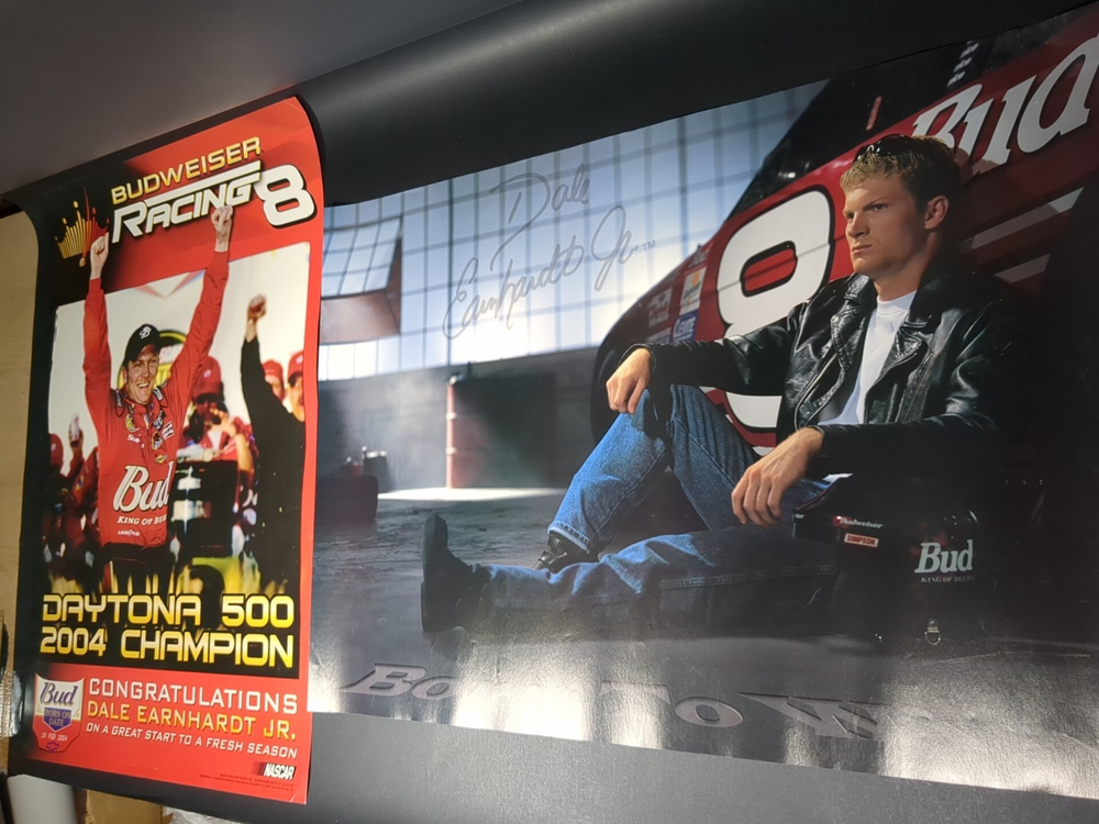(2) Dale Earnhardt Jr Posters 2004 Daytona Champion & 2000 Born to Win 27