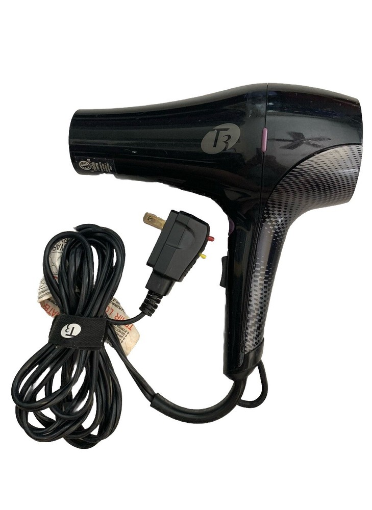 T3 Micro Hair Dryer Model 73810 Black Gray Two Speed Cool Button Tested