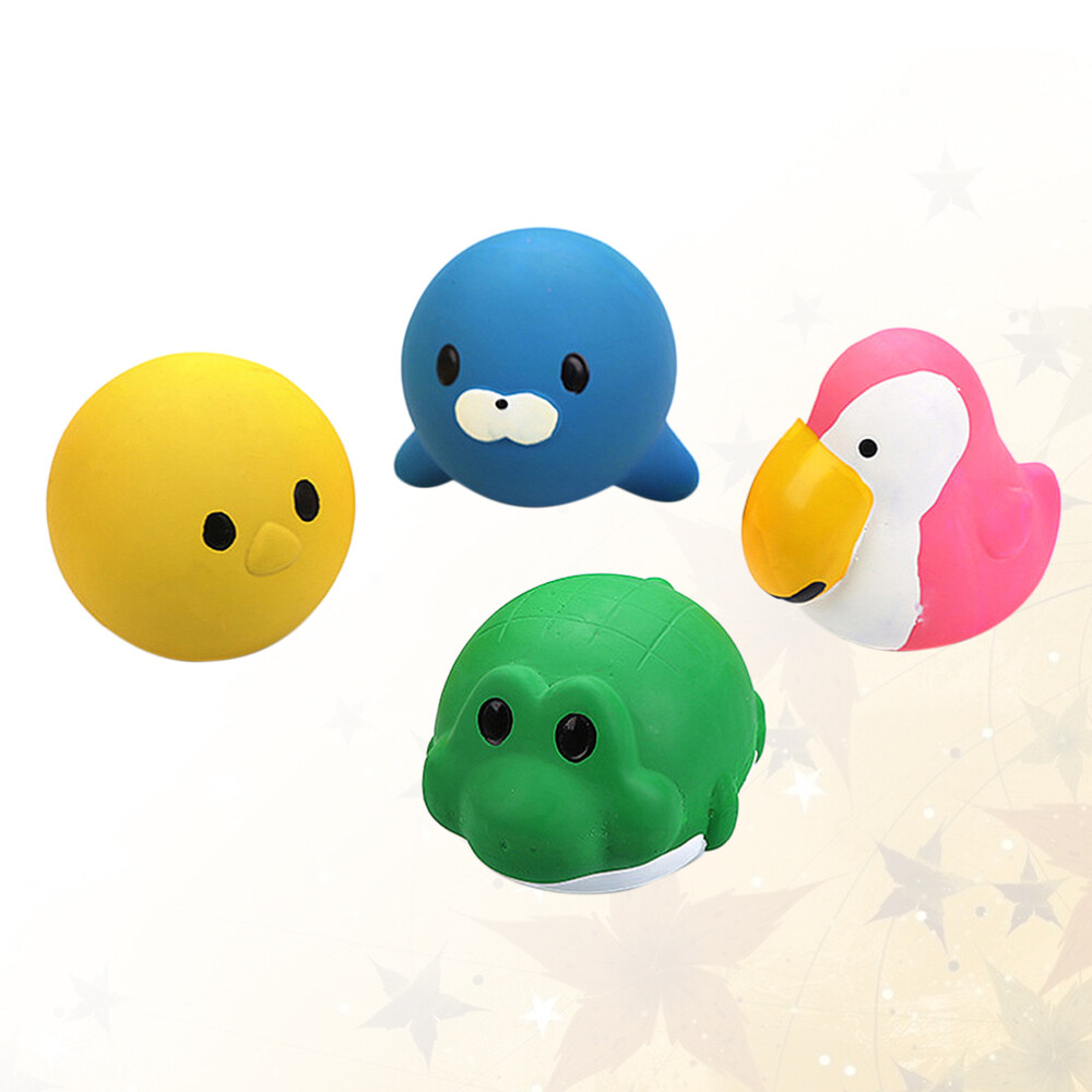 4 Pcs Crinkle Puppy Dog Toothbrush Toy Bite Force Toys Chewing