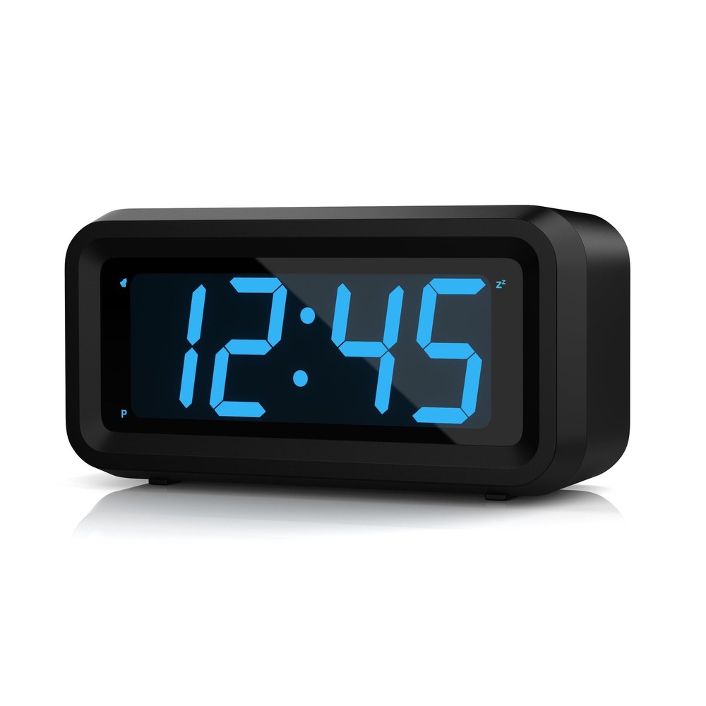 Kwanwa 1.2 Inch Blue LED Digital Alarm Clock with Battery Backup