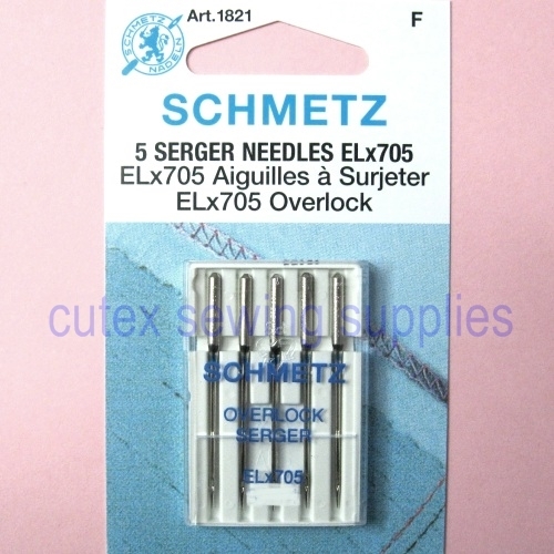 Schmetz ELX705 Universal Overlock Serger Needles 5-Pack for Smooth Stitching