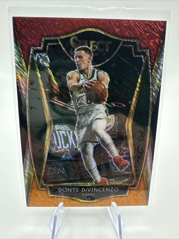 2020-21 Panini Select - Premier Level Red White Orange Shimmer Prizm #116 Donte