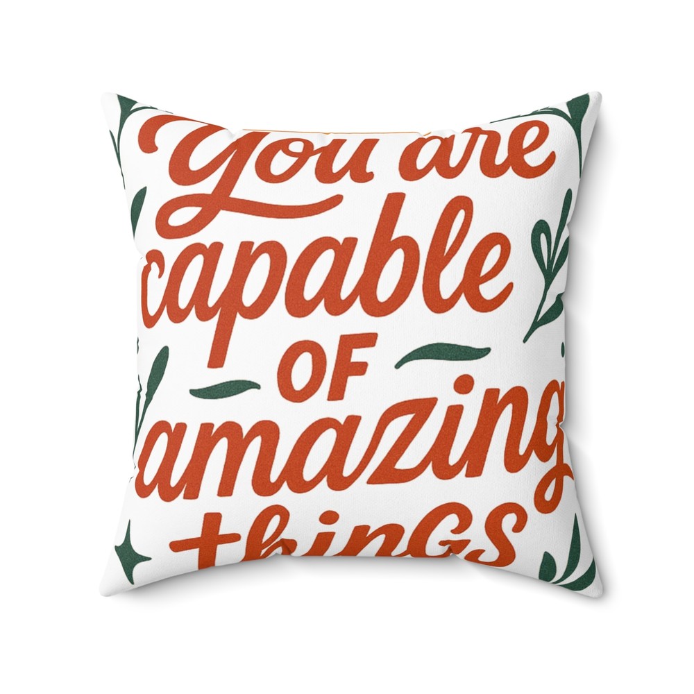 Motivational Inspirational Throw Pillow for Cozy Home Decor Comfort