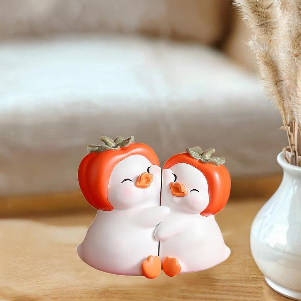 Pair Ducks Couple Sculpture Statue for Valentine's Day Gift Multifunctional
