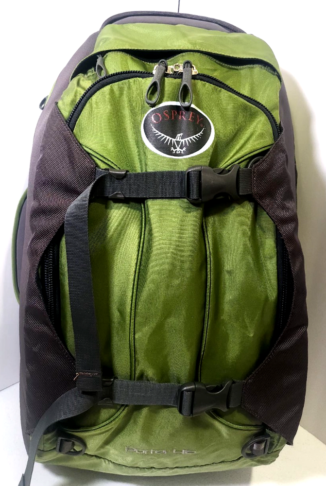 Osprey Porter 46L Black & Green Travel Hiking Backpack