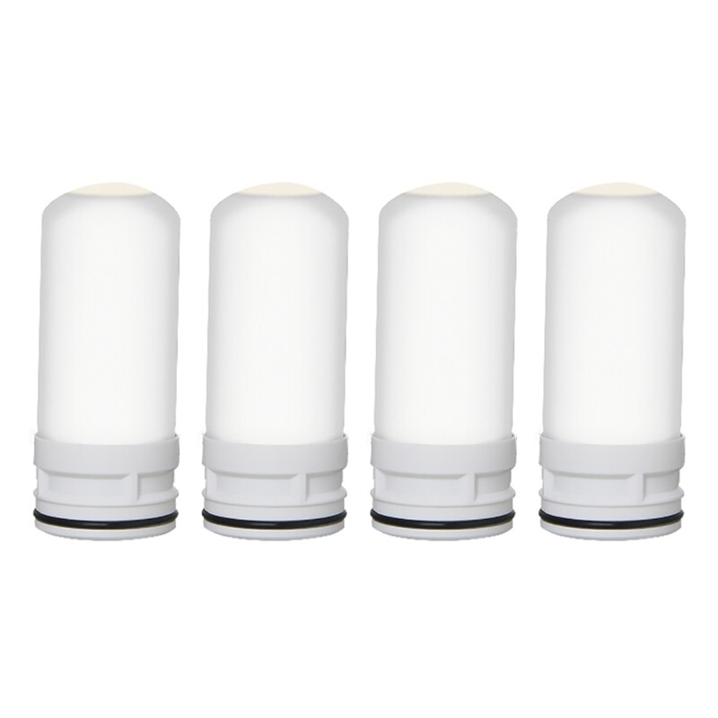 4-Piece Ceramic Tap Water Filter Cartridge for Kitchen Purification