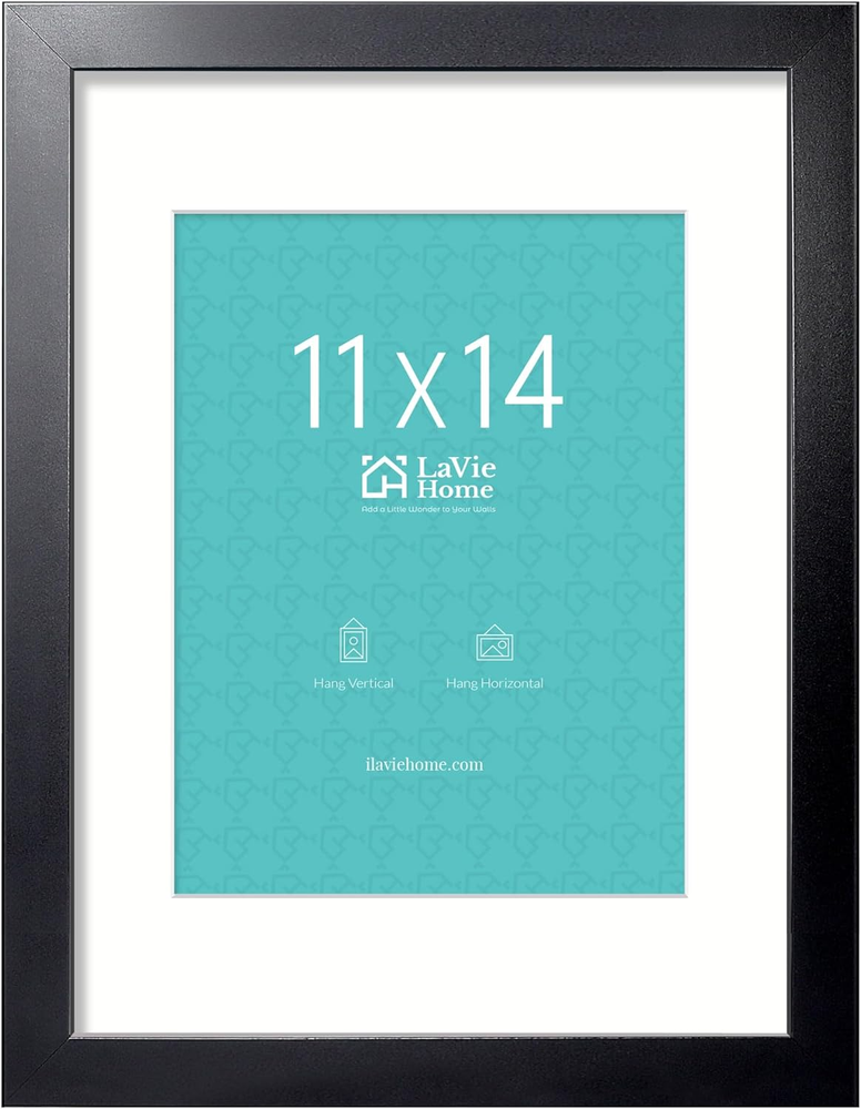 11x14 Picture Frame for 8x10 Photos with Mat or 11x14 Without Mat