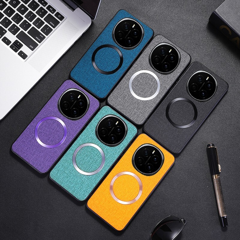 Magnetic Cloth Pattern Shockproof Back Case For Huawei Honor Magic 7 , 7 Pro