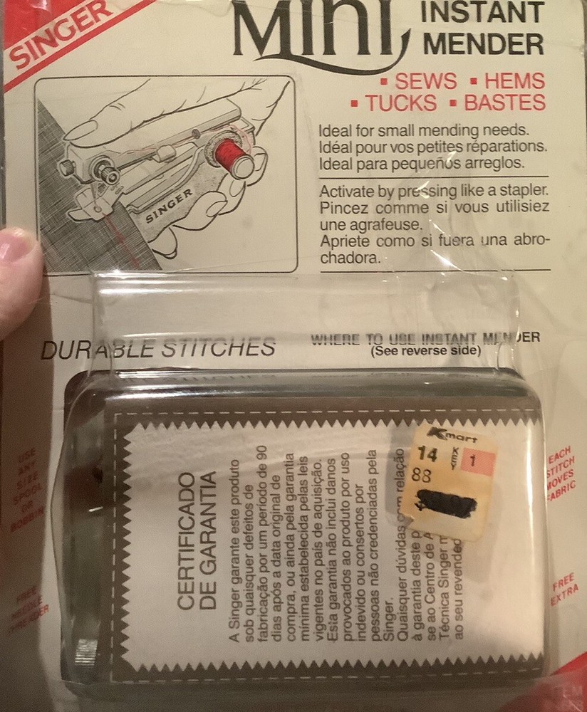 Vintage Singer Mini Mender1668 Hand Held Crafting Sewing Hem Repair New