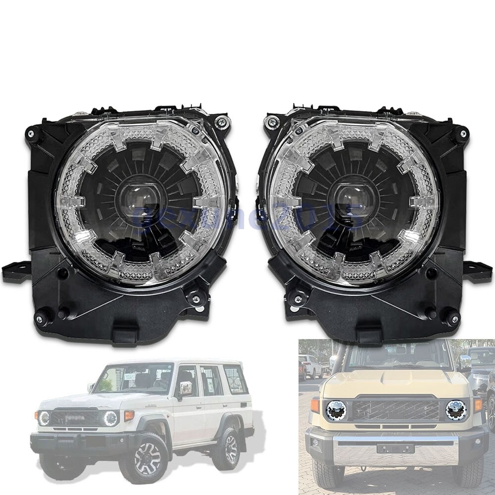 Car Front LED Headlight Assembly Fit for Land Cruiser LC76 2024