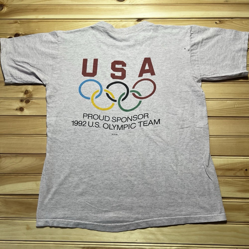 Vintage 90s Ray Ban Team USA 1992 Olympics Sponsor Shirt Size Large