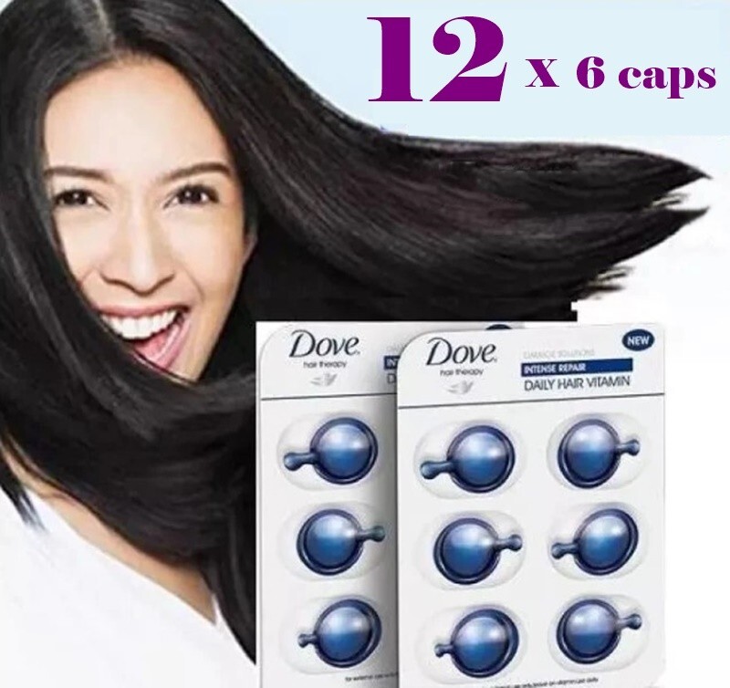 12-pack Dove Botanic Extracts Intensive Repair Vitamin Hair Treatment Capsules