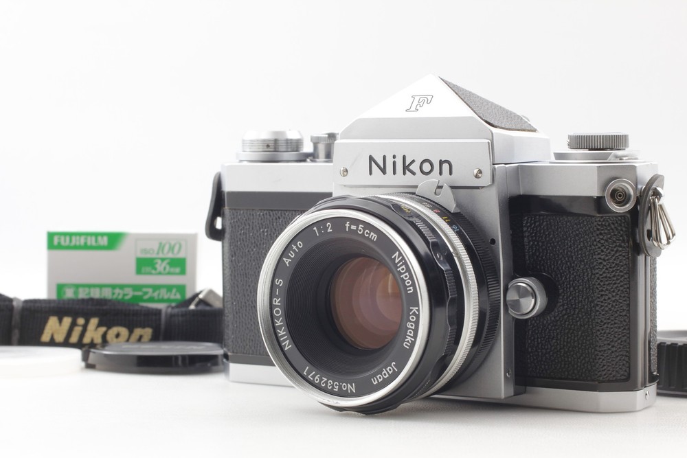 [N MINT] Nikon F Eye Level Apollo Film Camera Nikkor S 50mm f2 Lens from JAPAN