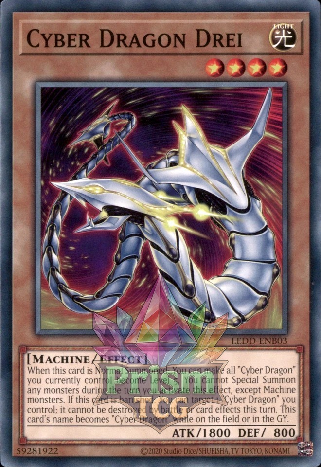 Cyber Dragon Drei LEDD-ENB03 Ultra Rare YuGiOh Card