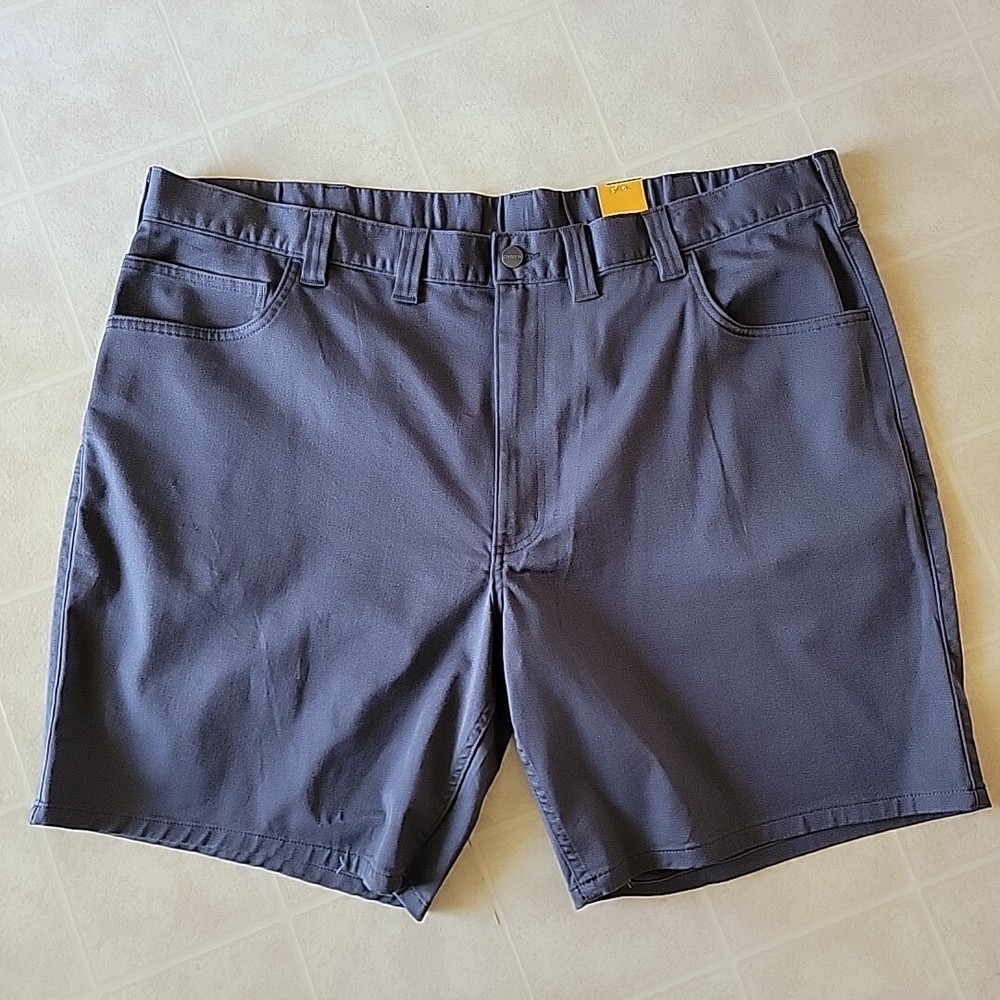 NWT Carhartt Rugged Flex Relaxed Fit Canvas Utility Work Short Men's 44 gray NEW