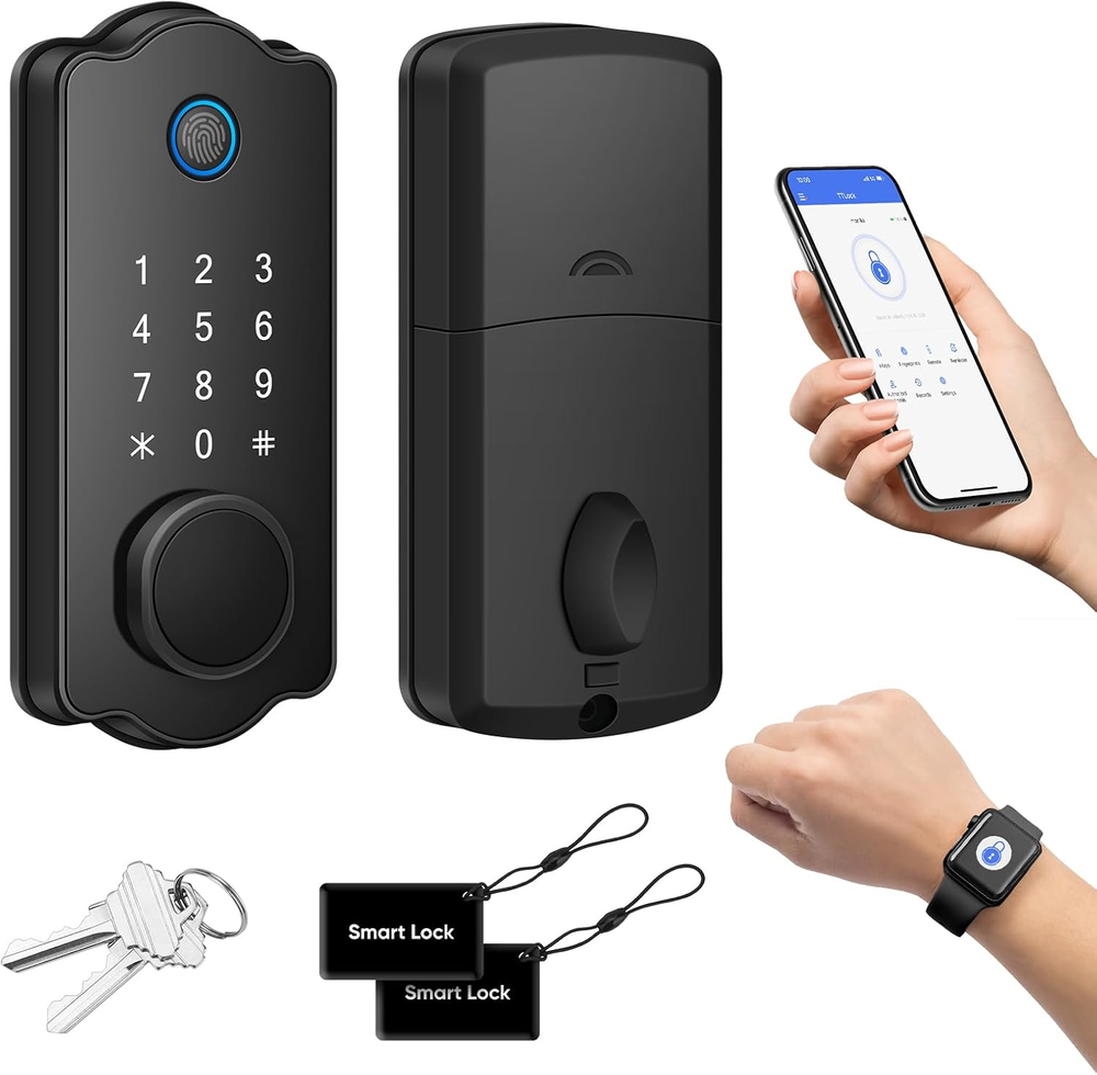Smart Keyless Entry Biometric Deadbolt Lock for Keyless Security