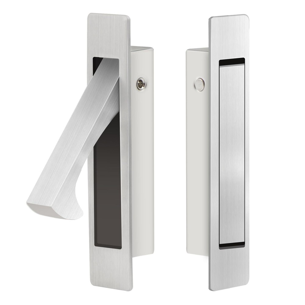 Pocket Door Pull Handle Stainless Steel 304 Flush Mount Satin Nickel