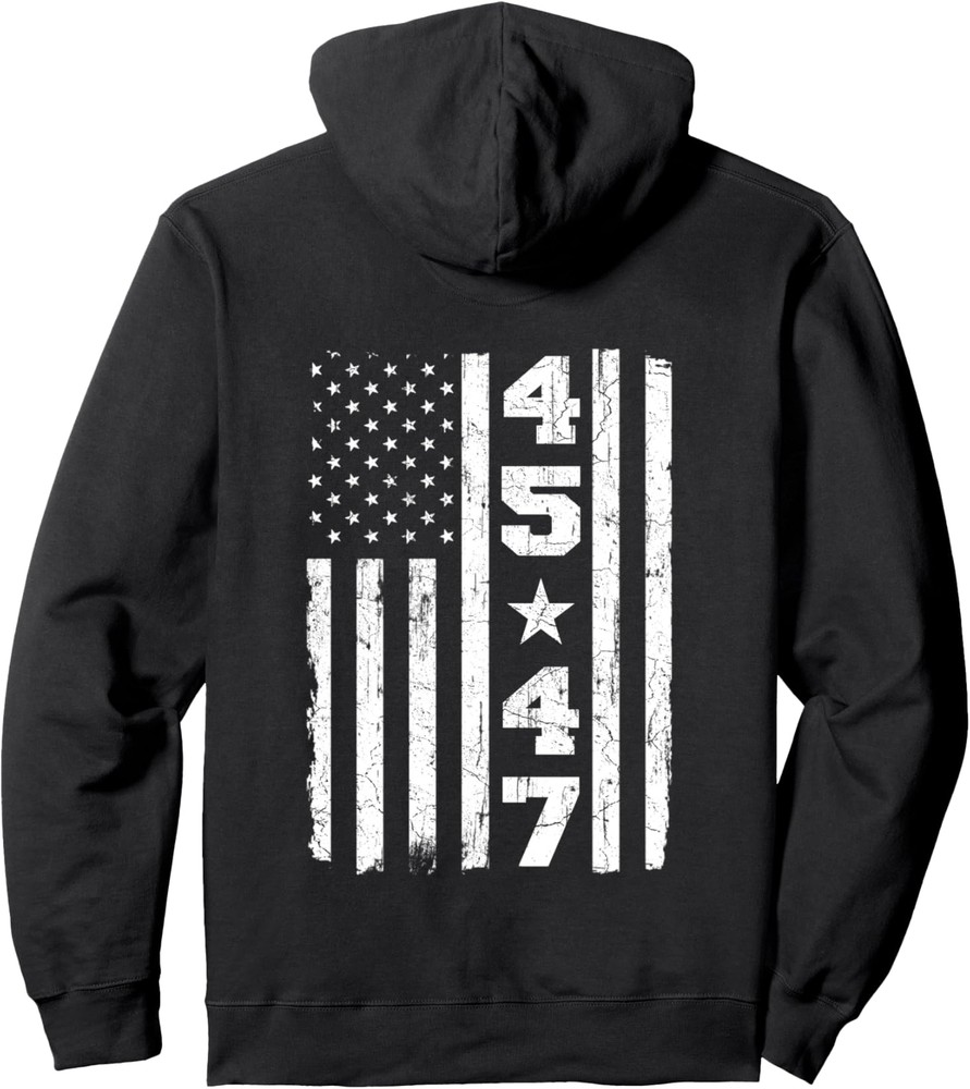 Trump 2024 Vintage USA Flag Election Hoodie