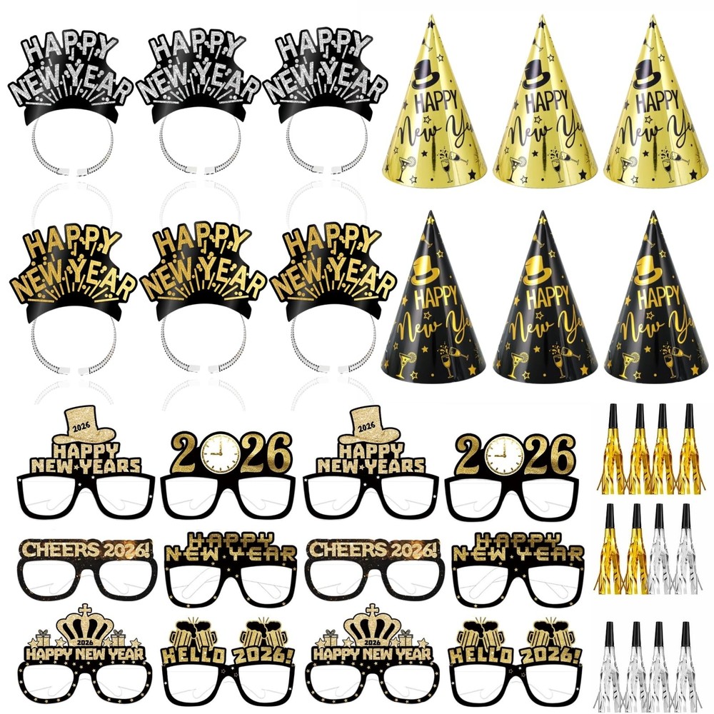 New Years Eve Party Supplies 2026 - Pack of 36, Happy New Year Decorations Pa...-image