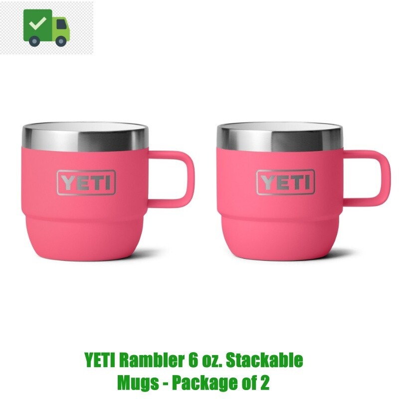 YETI Rambler 6 oz Stackable Mugs Set of 2 Durable Stainless Steel