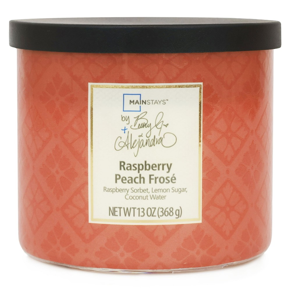 Becky G Alejandra 3-Wick Raspberry Peach Frose Orange Tin Candle by Mainstays