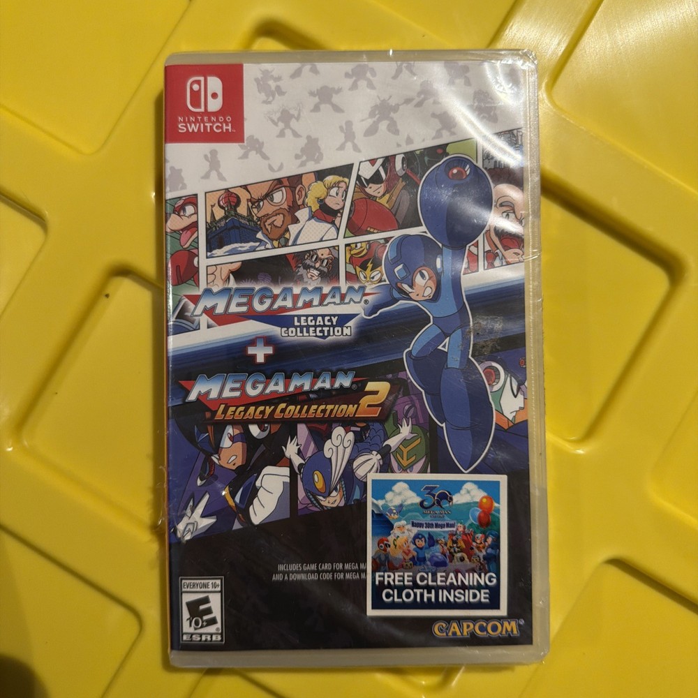 MEGA MAN Legacy Collection 1 + 2 (Nintendo Switch) 💥 RARE VARIANT W/ Cloth