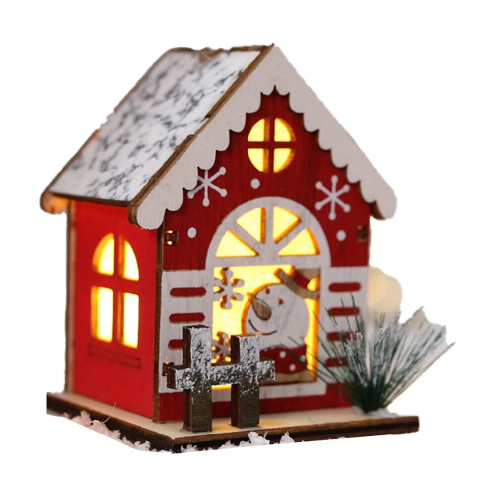Decorate Wooden Houses At Christmas Christmas Tree Decorative Pendant6132
