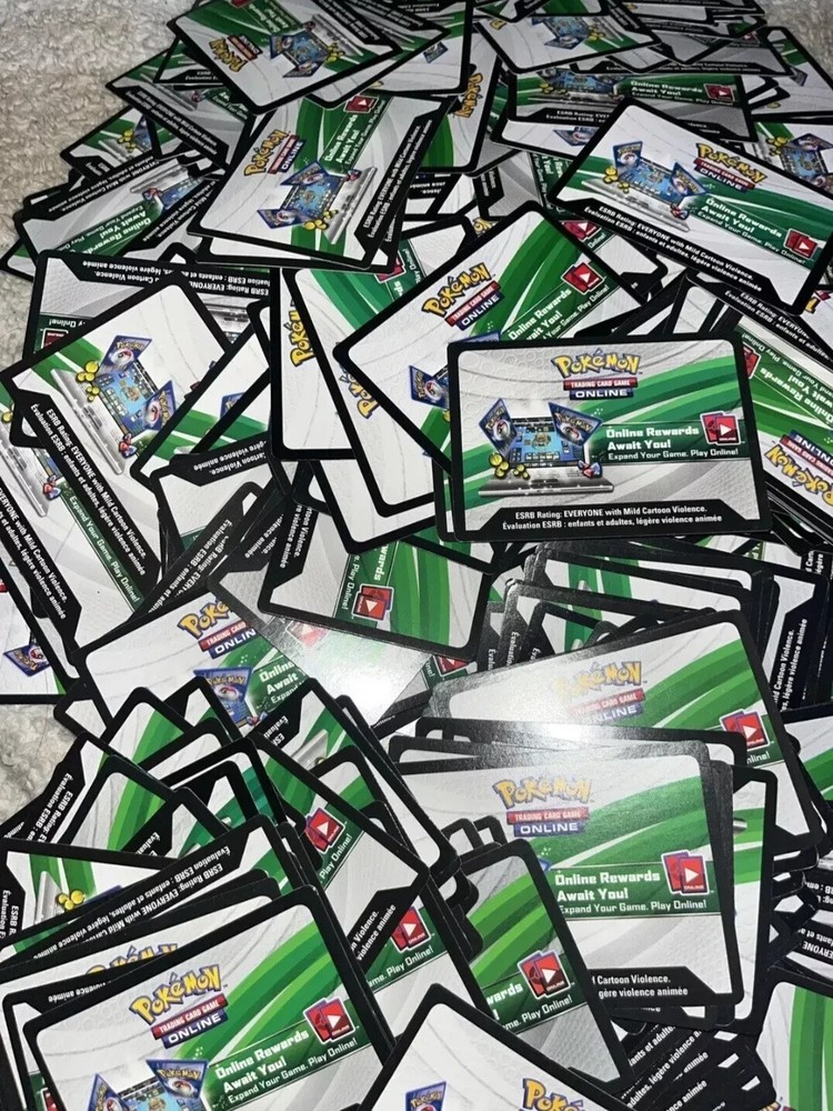 1000+ Pokemon Online Code Cards Bulk Lot From Many Mixed Sets UNUSED Card