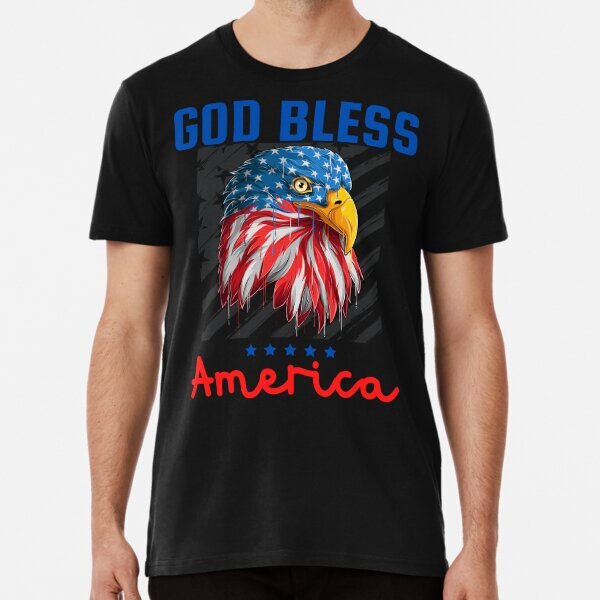 God Bless America USA Pride Short Sleeve Shirt for Men Women S-5XL