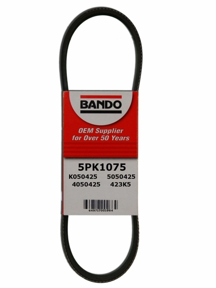 Bando 5PK1075 Bando USA OEM Quality Serpentine Belt For 93-96 Honda Prelude