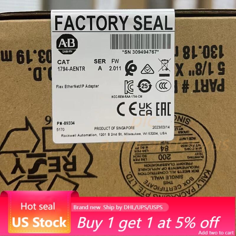 New Sealed AB 1794-AENTR SER A Flex EtherNet/IP Adapter 1794AENTR US Free Tax