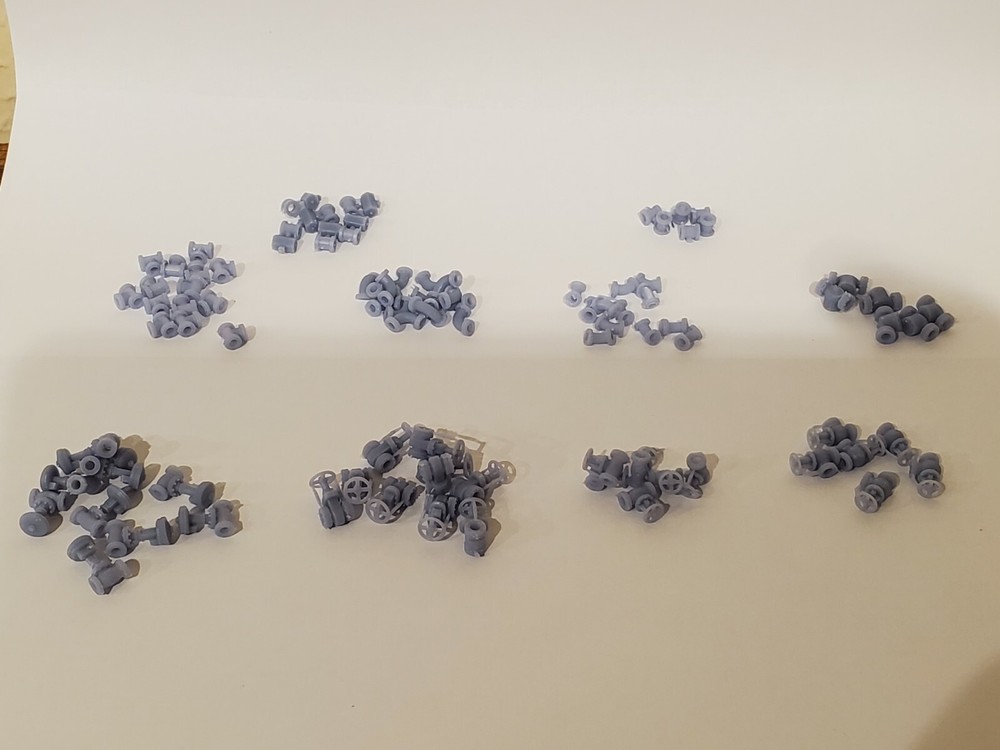 70 pieces. (smallest dia set) O Scale Pipe and Valves Asst 1:48 Dioramas