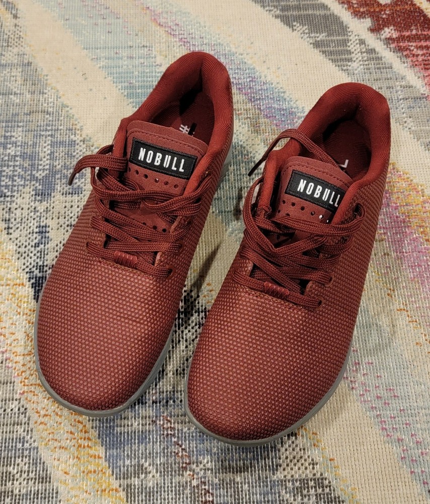 NOBULL Trainers Super Fabric Shoes Red on Red Sneakers Womens Size 8.5 U.S