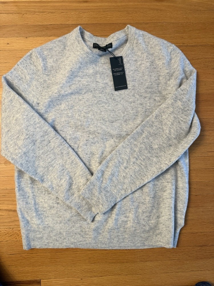 Christian Lacroix Men’s Merino Cashmere Sweater Large (fits Like A Medium)