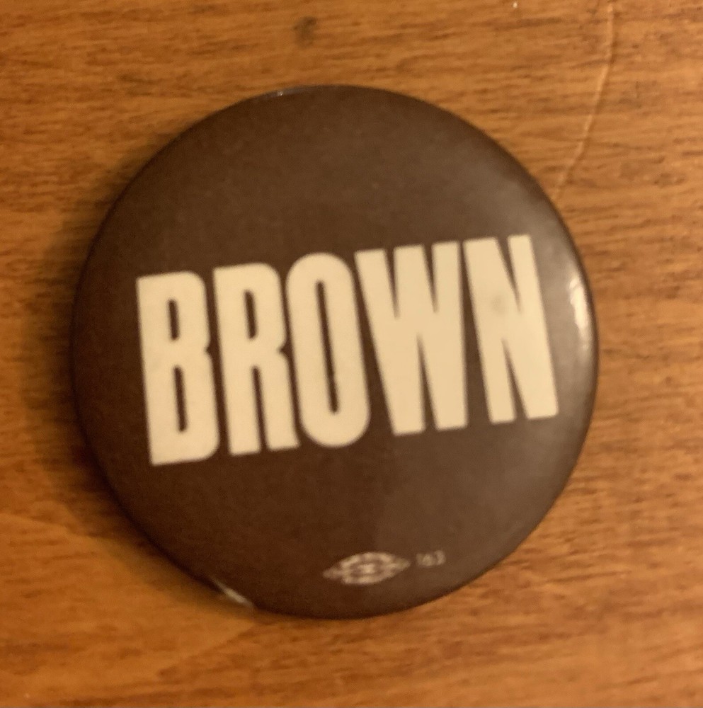 Jerry Brown California Political Campaign Button Pin