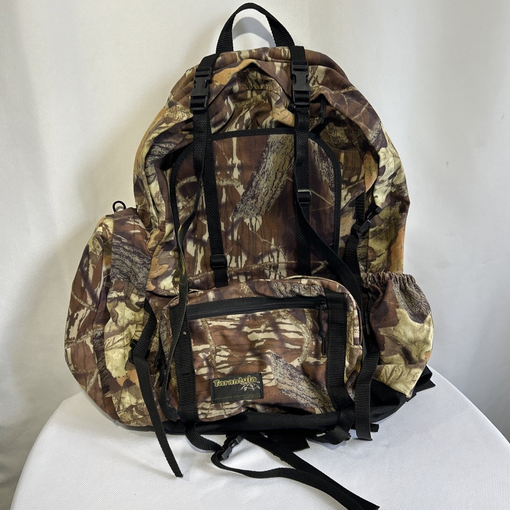 VTG Tarantulas Saddle Cloth Camo Mossy Oak Breakup Backpack 90s Outdoor USA