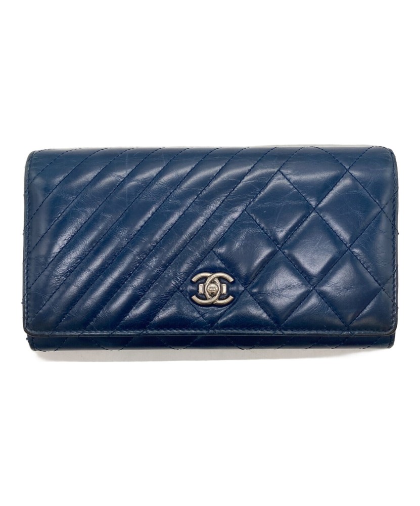 CHANEL Boy Lambskin Long Wallet Japanese Import Luxury Leather