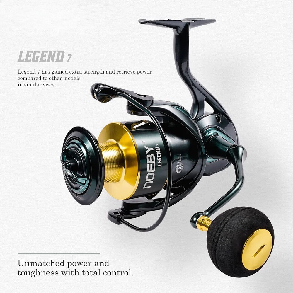 Aluminum Spinning Fishing Reel, Zinc Alloy Gear, Sea Spool, Max Drag 18-25kg New
