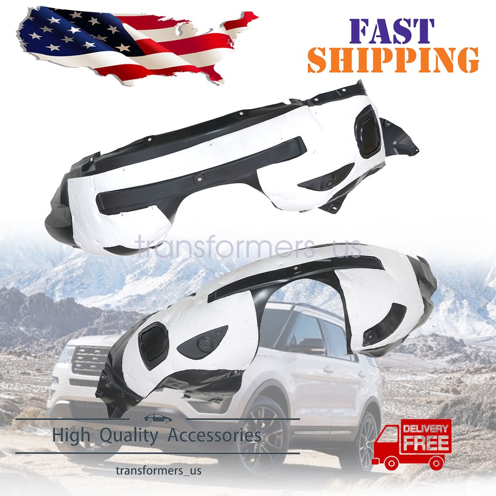 2016-2019 Ford Explorer Front Driver & Passenger Fender Liner Splash Shield