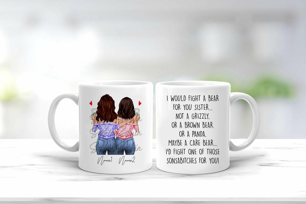 Best Friends Mug Bestie Mug Personalised Bestie Mug Best Friends Mug I'd Fight A