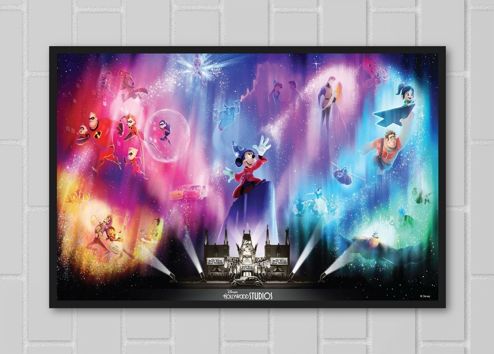 Fantasmic Mickey Mouse Disney Hollywood Studios Matte Art Poster 13x19
