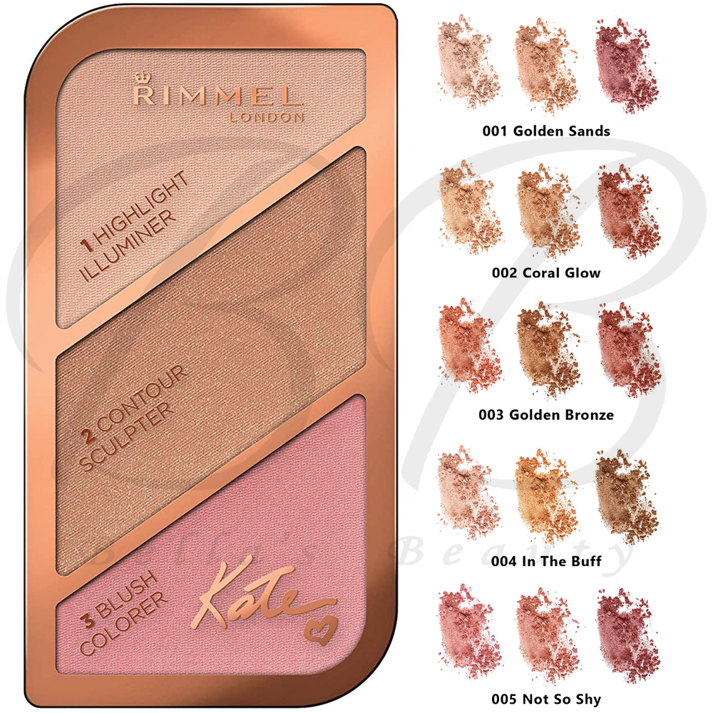 RIMMEL Kate Sculpting Highlight Contour Blush Bronzing Pressed Powder Palette